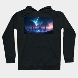 Dramatic Mountain Lights Landscape Hoodie